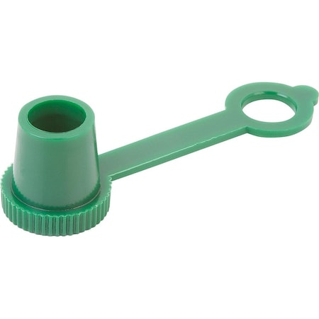 Kipp Folding Screw Cap, 12 mm Dia., Green, Polyethylene K1133.922